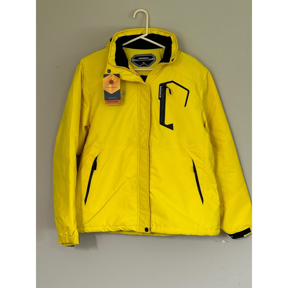Moerdeng Mens Mountain Waterproof Ski Jacket Bright Yellow Winter Coat XL 816-AB